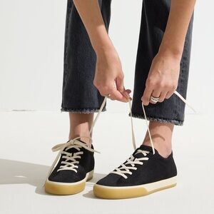 $149 Rothy’s The‎ Lace Up Sneaker, Black, Size 7, No Box, Marker on Sole